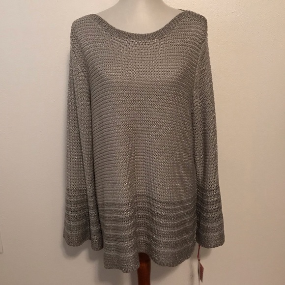 Ruby Rd. Sweaters - 🔥Silver knit sweater